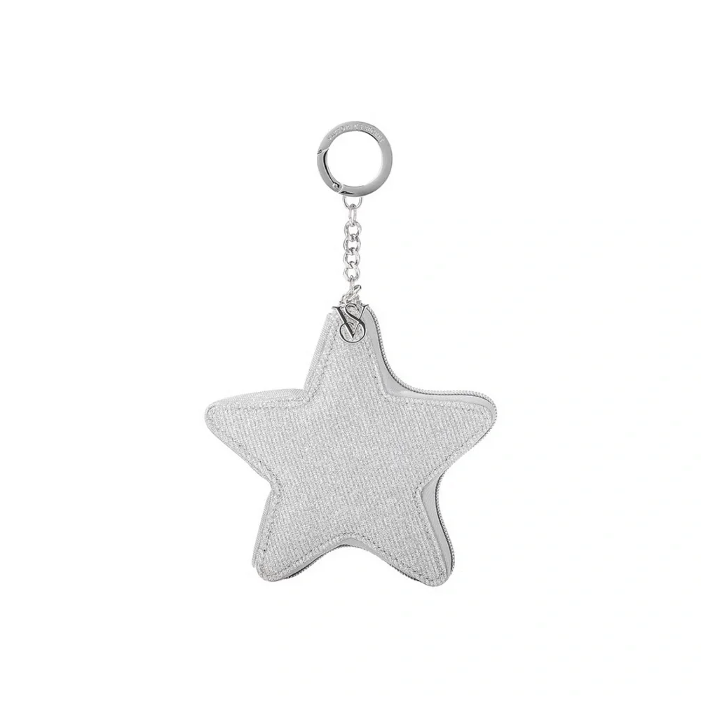Victoria's Secret Silver Star pouch keychain